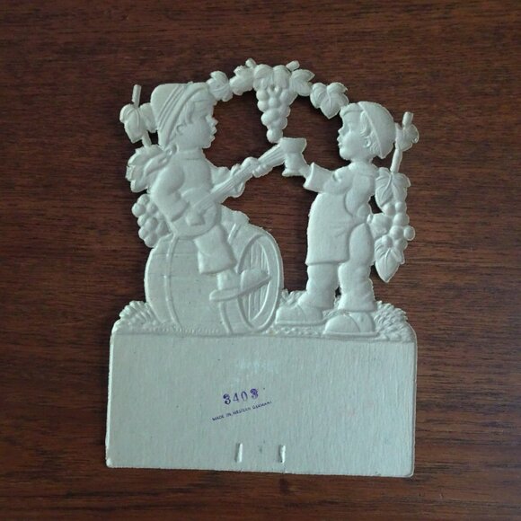 Vintage German embossed paper die cut illustration - Picture 2 of 4
